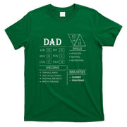 Roleplaying Dice Gamer Dragon Dad Stat Skills Wielding T-Shirt