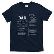 Roleplaying Dice Gamer Dragon Dad Stat Skills Wielding T-Shirt