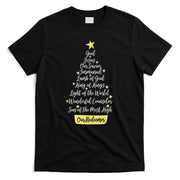 Names Of Jesus Christian Faith Christmas Tree T-Shirt