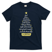 Names Of Jesus Christian Faith Christmas Tree T-Shirt