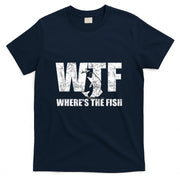 WTF Wheres The Fish Mens Funny Fishing Gifts Fathers Day T-Shirt
