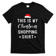 Womens This is My Christmas Shopping Shirt For Mom Funny Christmas V-Neck T-Shirt