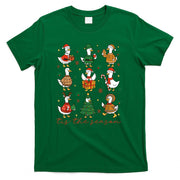 Retro Silly Goose Santa Cute Merry Christmas Tis The Season T-Shirt