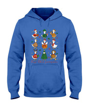 Retro Silly Goose Santa Cute Merry Christmas Tis The Season T-Shirt
