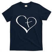 Christian Heart Jesus Cross Religious Gifts Christian T-Shirt