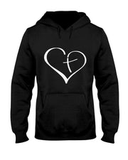 Christian Heart Jesus Cross Religious Gifts Christian T-Shirt