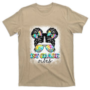 1st Grade Vibes Messy Hair Bun Back To School First Day T-Shirt