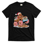 Monster Truck Gingerbread Man Funny Christmas Baking T-Shirt