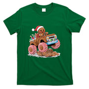 Monster Truck Gingerbread Man Funny Christmas Baking T-Shirt