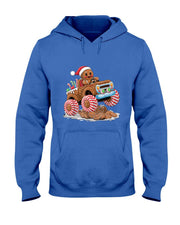 Monster Truck Gingerbread Man Funny Christmas Baking T-Shirt