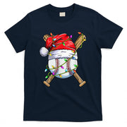 Santa Sports Design For Men Boys Christmas Baseball Player T-Shirt