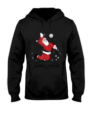 Santa Playing Volleyball Christmas Pajama Cool Sport X-Mas T-Shirt