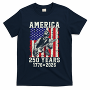 250th Anniversary Abraham Lincoln Guitar 250 Years Birthday T-Shirt - Navy