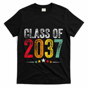 2037 Graduation Class Of 2037 Grow With Me Retro T-Shirt - Black
