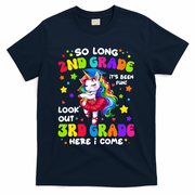 2nd Grade Graduation Girl 3rd Grade Here I Come Unicorn Grad  T-Shirt - Navy