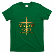 Man Of God Husband Dad Papa Cross Religious God Bible Christ T-Shirt