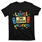 2Nd Grade Level Unlocked Video Gamer Back To School T-Shirt
