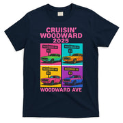 2025 Woodward Ave M1 Car Cruise Pop Art T-Shirt