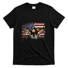 American Bald Eagle USA Flag Patriotic Eagle 4th of July T-Shirt
