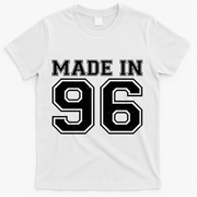 30 Birthday Made In 1996 Sports Jersey T-Shirt - White