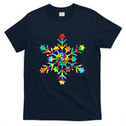 Tie Dye Snowflake Retro Hippie Christmas Holiday Xmas Gift T-Shirt
