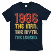 40th Birthday 1986 The Man Myth The Legend T-Shirt - Navy
