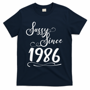 40th Birthday Sassy Since 1986 T-Shirt - Navy
