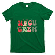 Retro NICU Crew Christmas Lights Reindeer Neonatal ICU Women T-Shirt