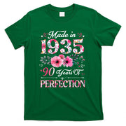 90 Year Old Made In 1935 Floral 90th Birthday Women T-Shirt