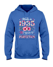 90 Year Old Made In 1935 Floral 90th Birthday Women T-Shirt