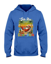 Tis The Sea-Sun Funny Christmas In July Hawaii Santa Beach T-Shirt