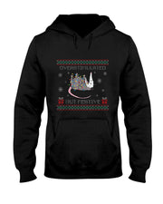 Overstimulated But Festive Opossum Ugly Sweater Christmas T-Shirt