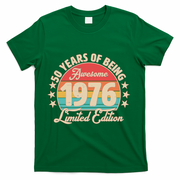 50th Birthday 50 Years Of Being Awesome 1976 Limited Edition T-Shirt - Green