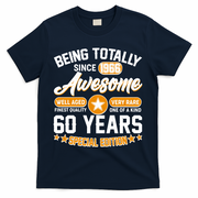 60th Birthday Being Totally Awesome Since 1966 Special Edition  T-Shirt - Navy