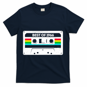 60th Birthday Best Of 1966 Cassette Mix Tape  T-Shirt - Navy
