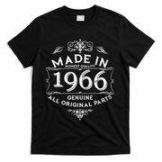 60th Birthday Made In 1966 Highest Quality Genuine All Original Parts T-Shirt - Black