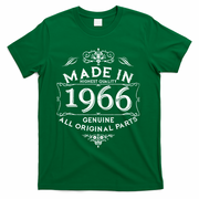 60th Birthday Made In 1966 Highest Quality Genuine All Original Parts T-Shirt - Green