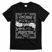60th Birthday Vintage 1966 Genuine Quality Age To Perfection Original Parts Mostly T-Shirt - Black