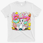 67 Six Seven Meme 6-7 Cute Rabbit Bunny Easter T-Shirt - White