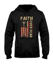 Faith Over Fear Patriotic Christian T-Shirt