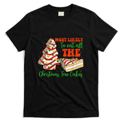 Retro Most Likely To Eat All The Christmas Tree Cakes Debbie T-Shirt
