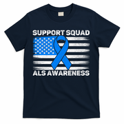 Support Squad ALS Awareness Month USA American Flag Dad  T-Shirt