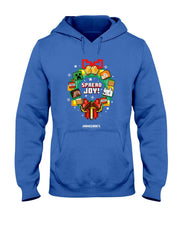 Minecraft Christmas Spread Joy Xmas Crown Group Shot T-Shirt