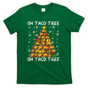 Tacos Christmas Tree Funny Xmas Foodie Mexican Men Women Kid T-Shirt