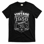 70th Birthday 1956 Vintage Quality Without Compromise  T-Shirt - Black