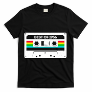 70th Birthday Best Of 1956 Cassette Mix Tape  T-Shirt - Black