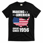 70th Birthday Making American Great Since 1956 T-Shirt - Black