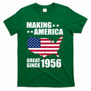 70th Birthday Making American Great Since 1956 T-Shirt - Green