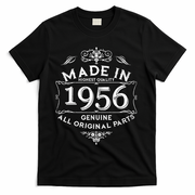 70th Birthday Made In 1956 Highest Quality Genuine All Original Parts T-Shirt - Black
