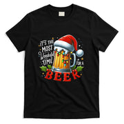 Santa Its the Most Wonderful Time for a Beer Christmas T-Shirt